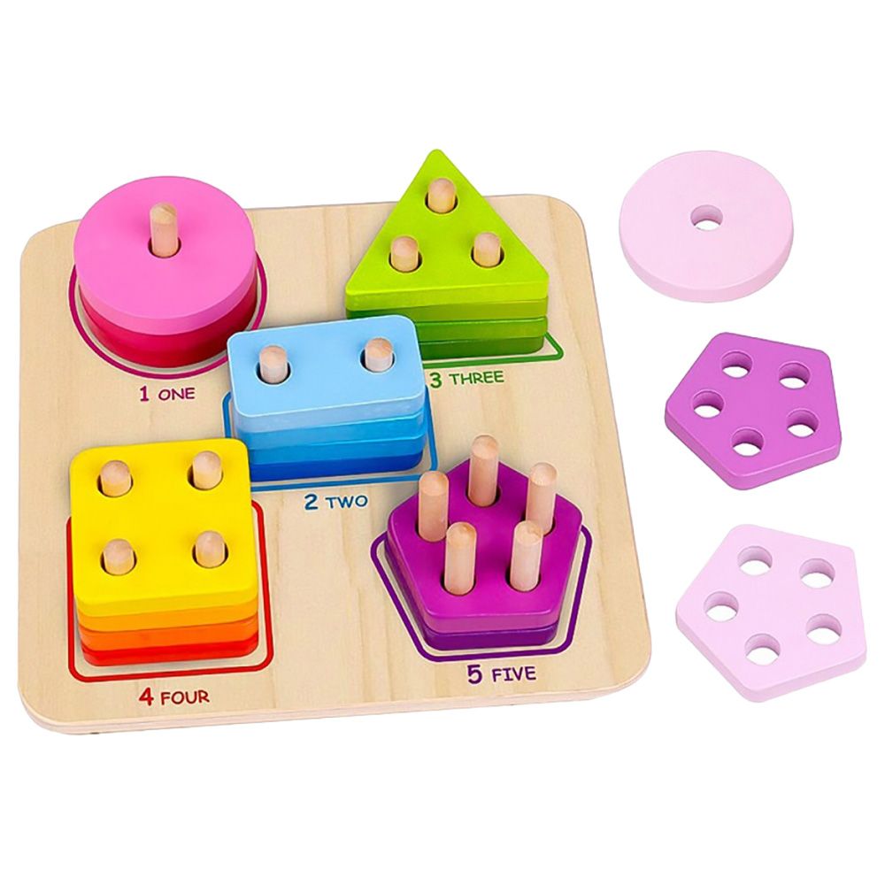 TookyToys - Geometric Block Sorter - 21pcs