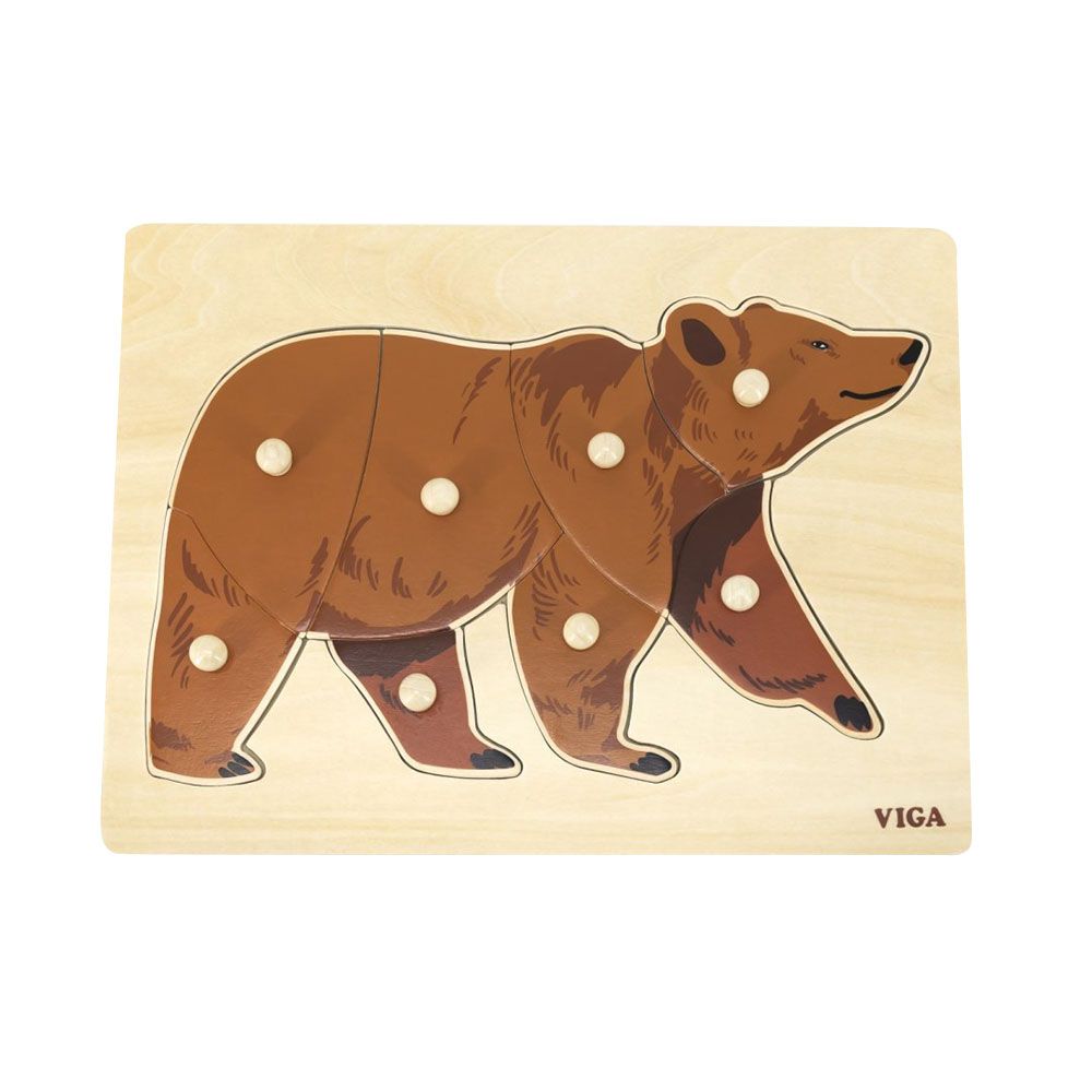 Viga - Montessori Bear Puzzle Set - 8pcs