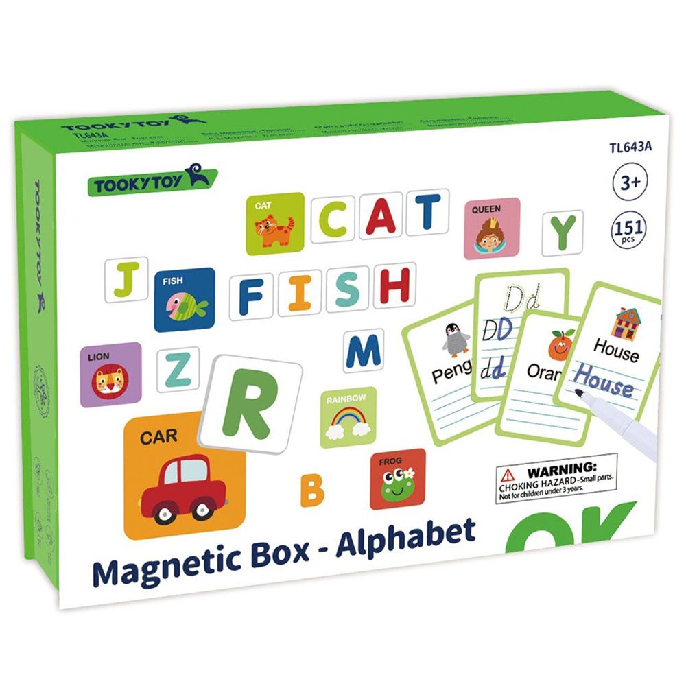 TookyToys - Alphabet Themed Magnetic Travel Play Box - 151pcs