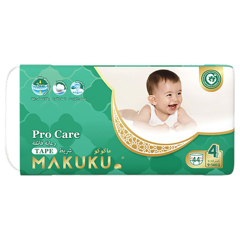 Makuku - Premium Diapers Procare Tape S4 - L - 9-14Kg - 44pcs