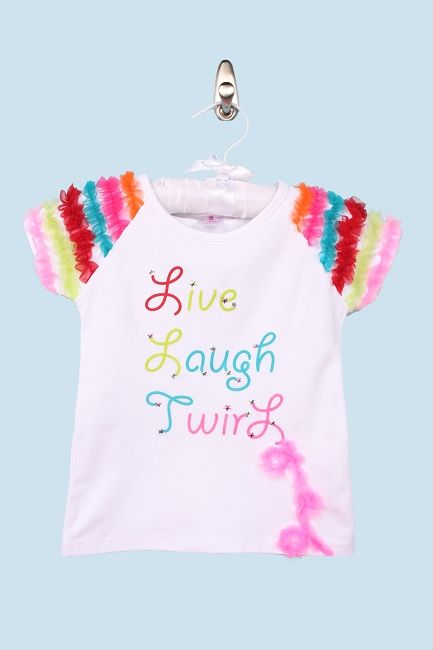 تويرل تي شيرت Live Laugh Twirl