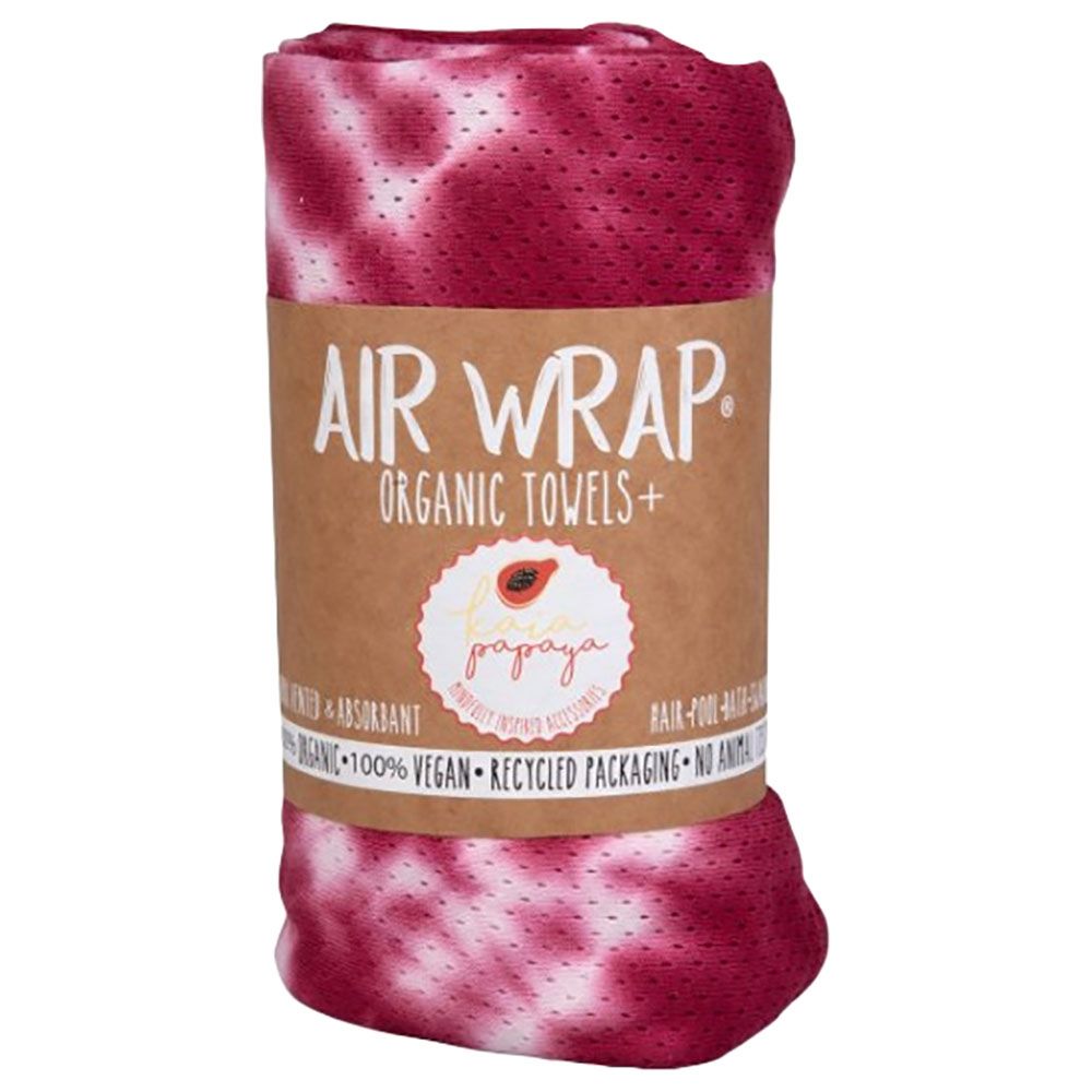 Woombie Air-Wrap Kaia Papaya Organic Blanket Red Tie Dye