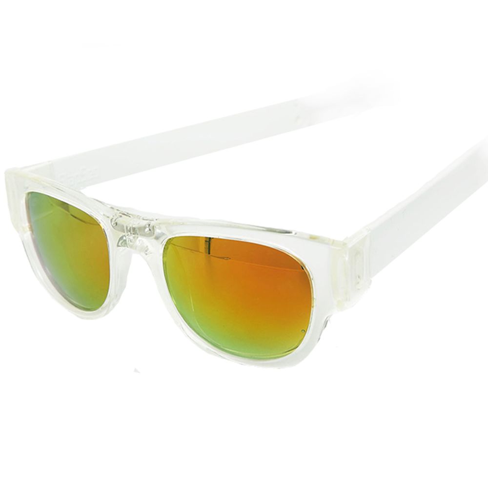 SlapSee - Pro Folding Sunglass - Clear Frame/White Slap -MultiLens