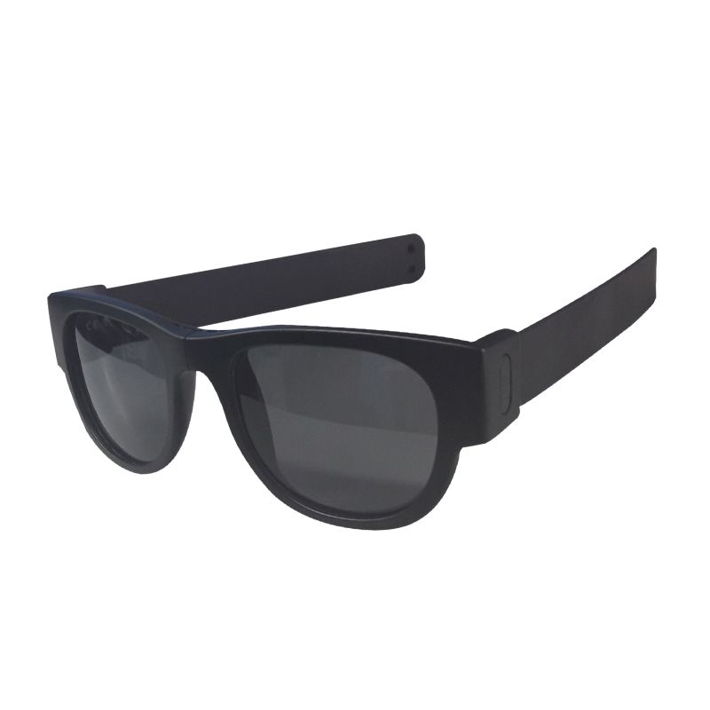 SlapSee - Pro Folding Sunglass - Black Frame/Slap-PlainLens