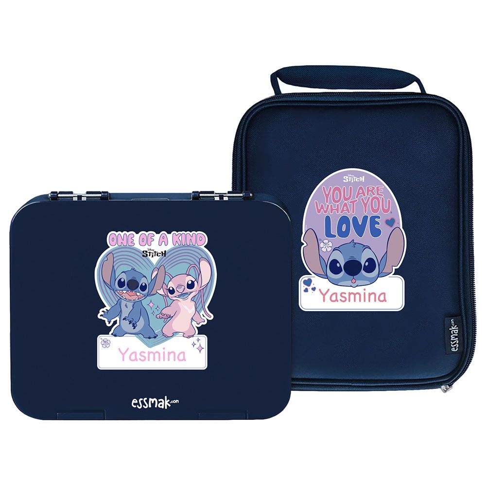 Essmak - Personalized Disney Stitch 2 Bento Pack - Blue