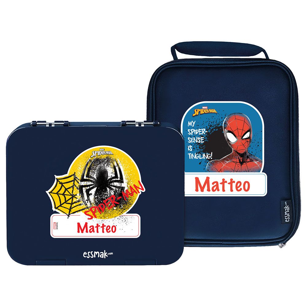 Essmak - Personalized Spiderman 3 Bento Pack - Blue