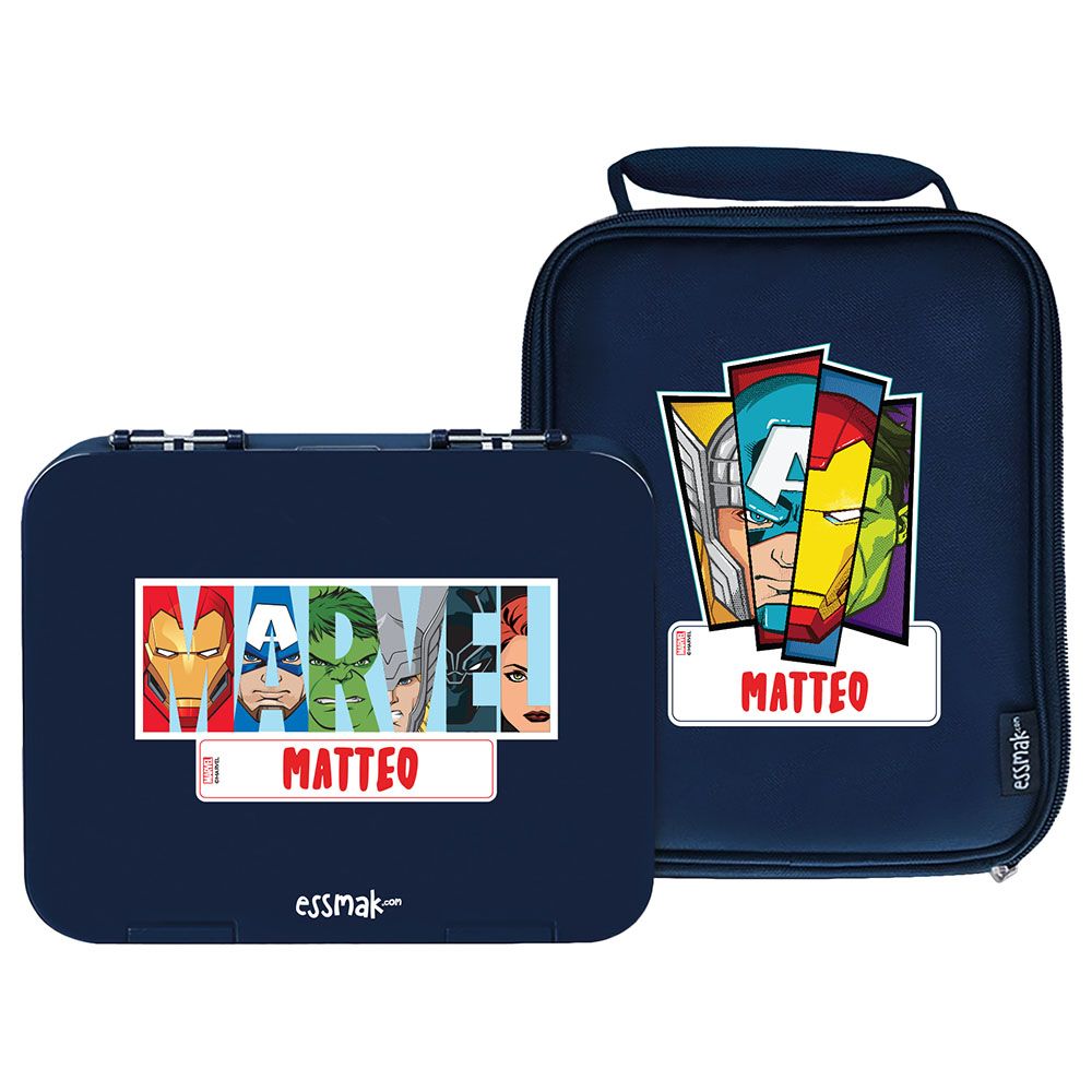 Essmak - Personalized Marvel 1 Bento Pack - Blue