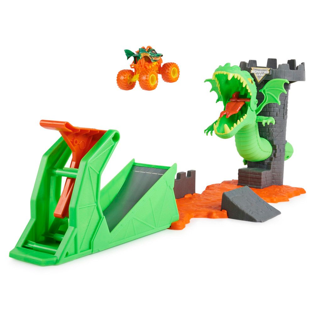 Monster Jam - Dueling Dragon Stunt Playset - 14 Pcs