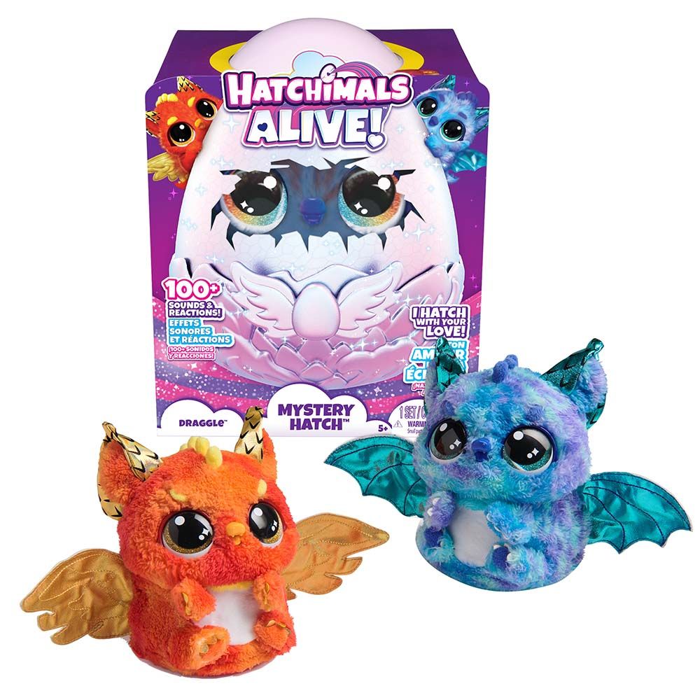 Hatchimals - Alive Draggle Secret Toy - Style May Vary - 1 Pc