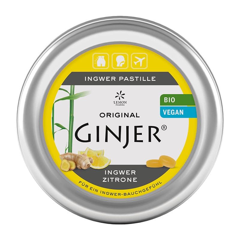 Ginjer - Original Organic Pastille - Lemon Flavour - 40 gm