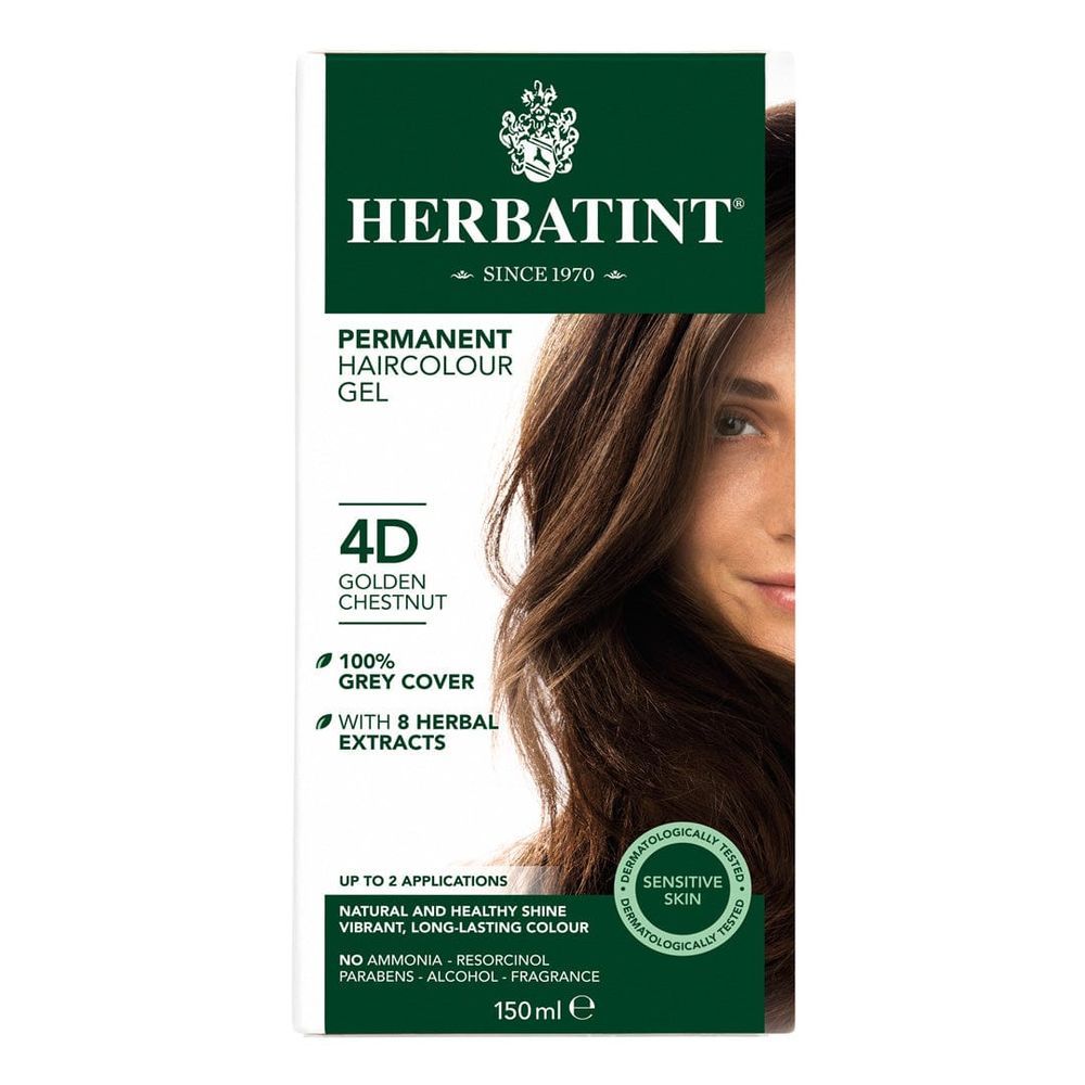 Herbatint - Permanent Hair Colour Gel - 4D Golden Chestnut - 150 ml