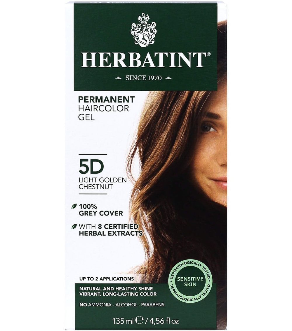 Herbatint - Permanent Hair Colour Gel - 5D Light Golden Chestnut - 135 ml