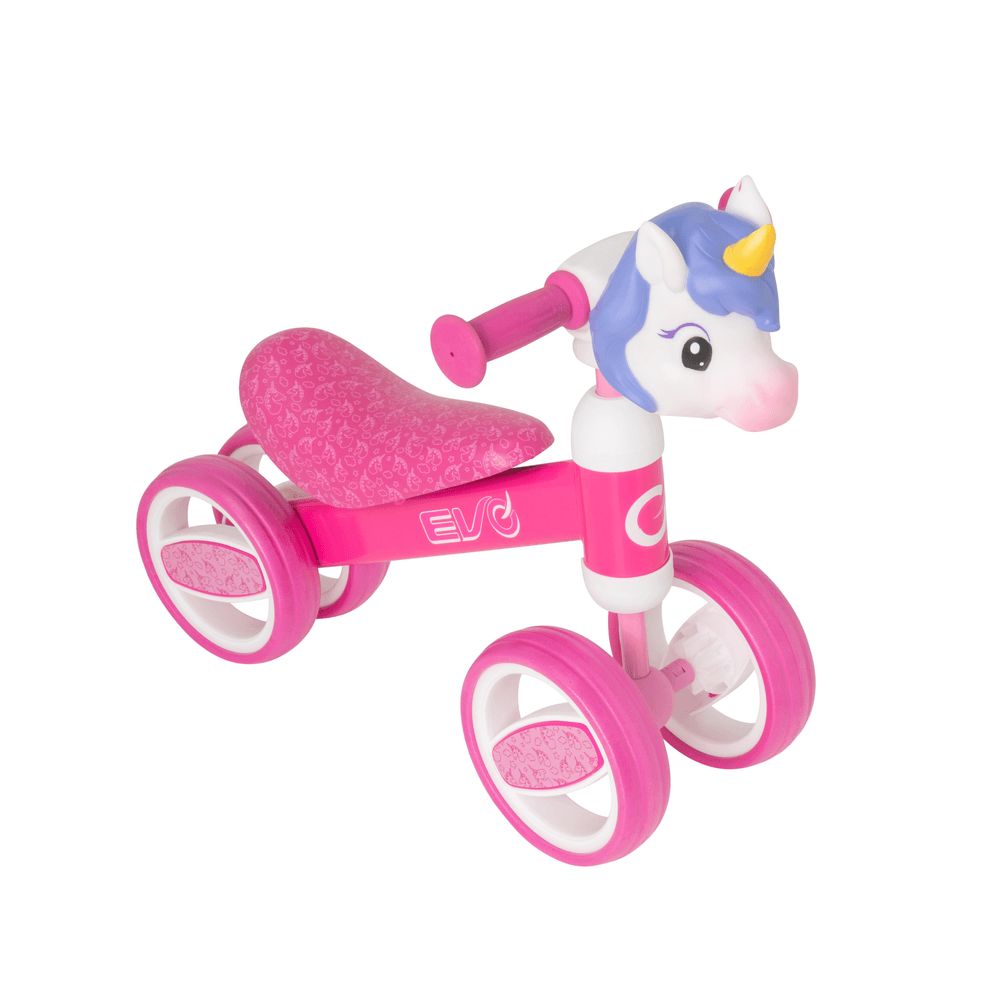 EVO - Character Head Bobble Bike - Unicorn - Pink