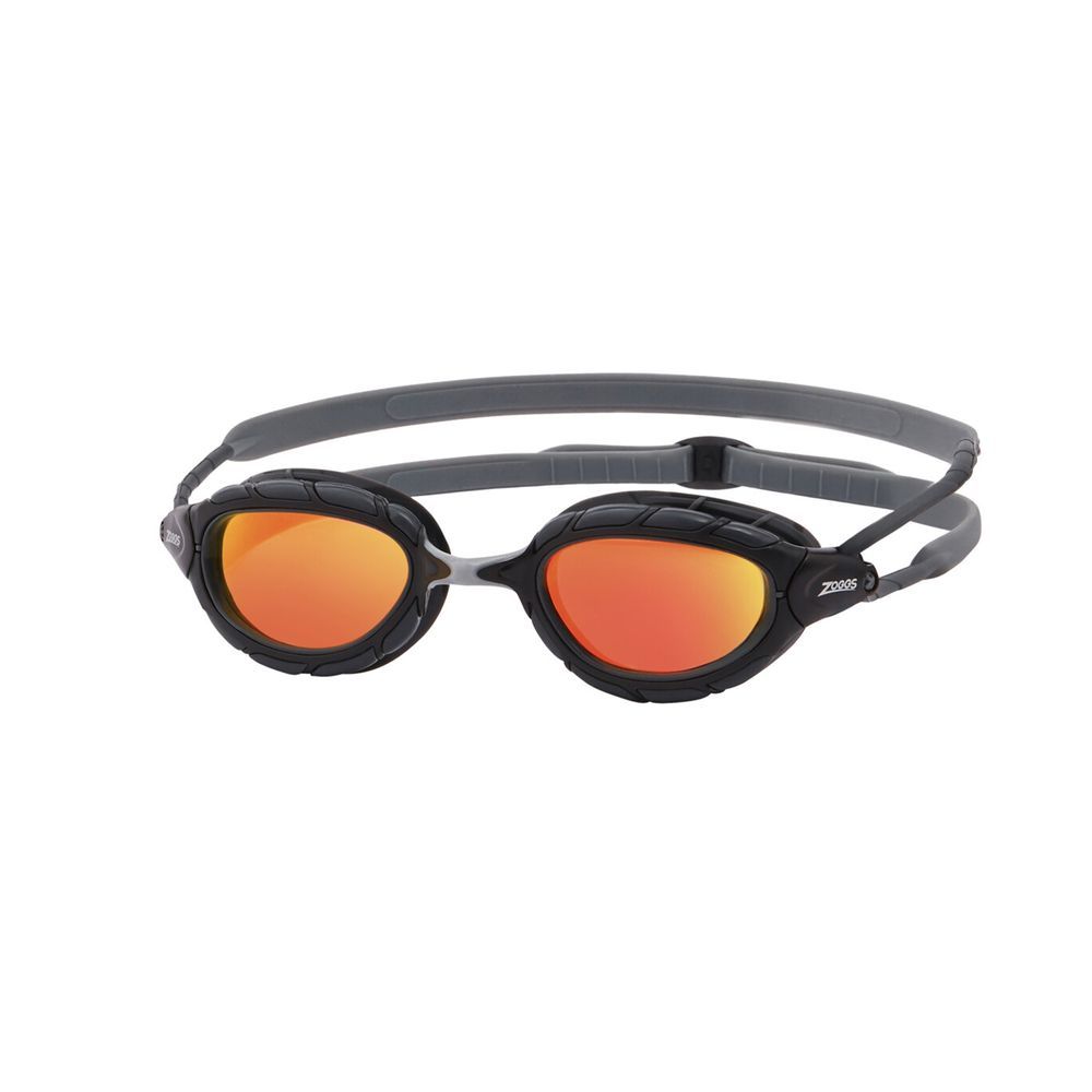 Zoggs - Predator Titanium Mirrored Swimming Goggles - Orange/Grey/Black