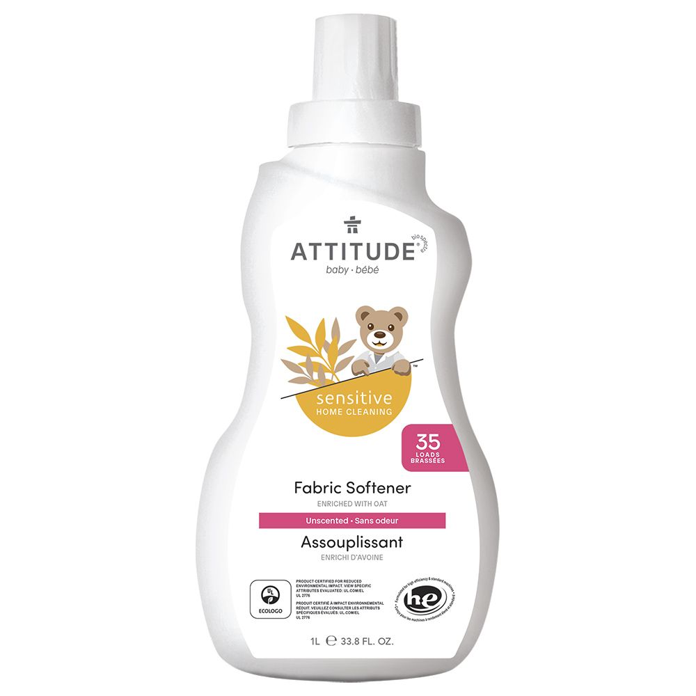 Attitude - Baby Sensitive Skin Care Natural Fabric Softener - 35 Loads - 1 L