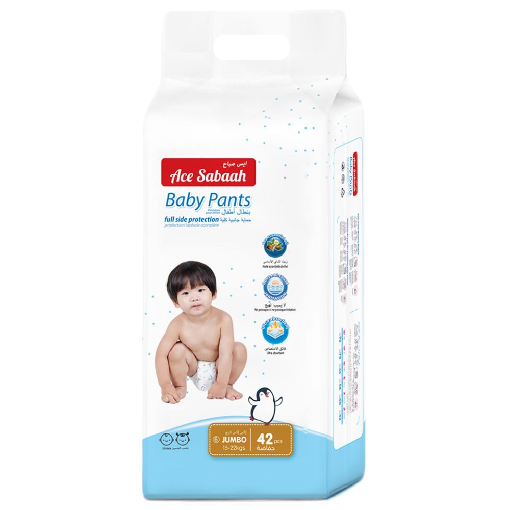 Ace Sabaah - Baby Diaper Pants - Size 6 - Jumbo - 15-22kg - 42pcs