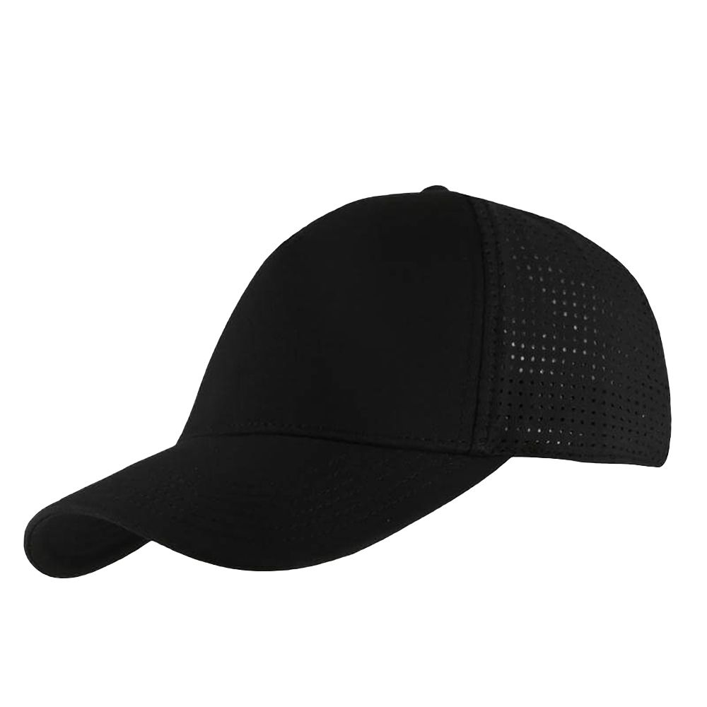 Santhome - Ace 5 Panel DryNCool Sports Cap - Black