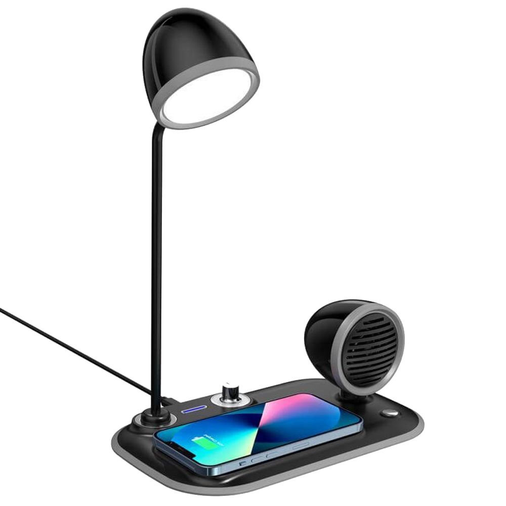 Memorii - 3-in-1 Veere Wireless Charger Lamp With Speaker - Black