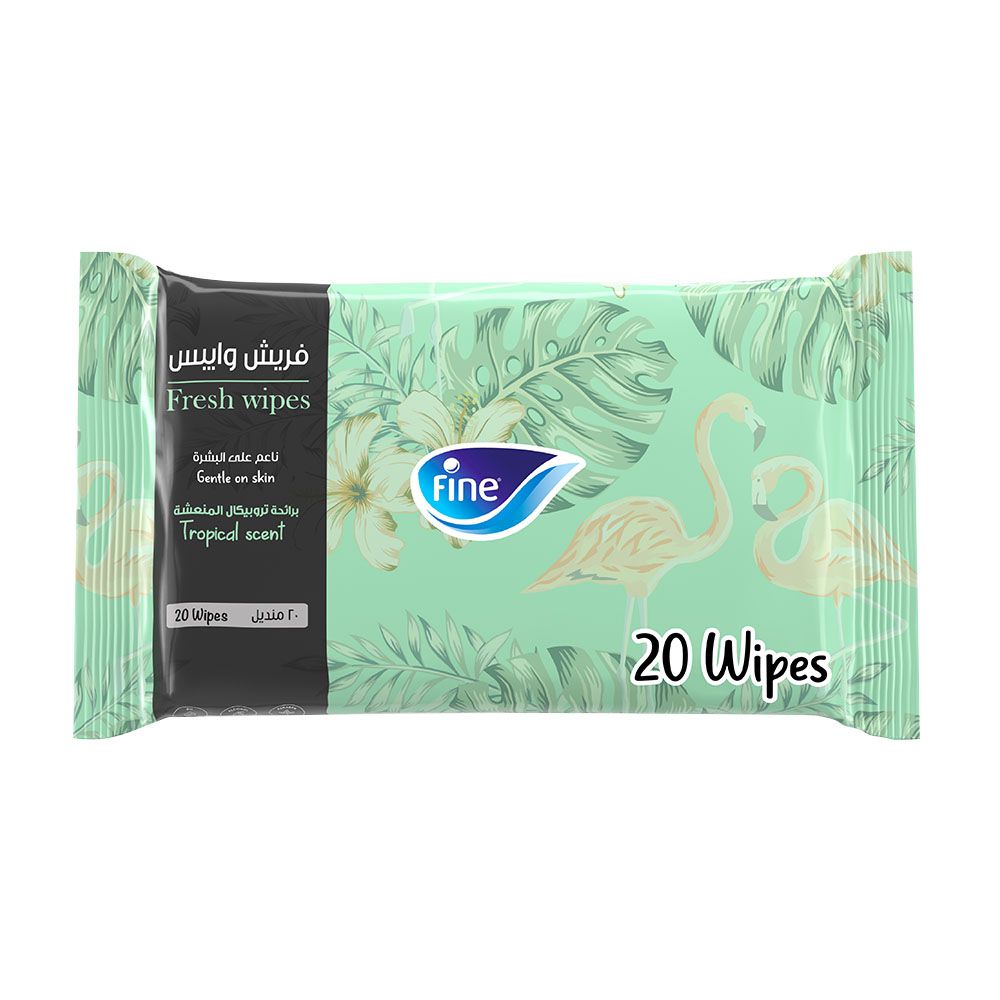 Fine - Fresh Wet Wipes - Tropical Fragrance - 20pcs