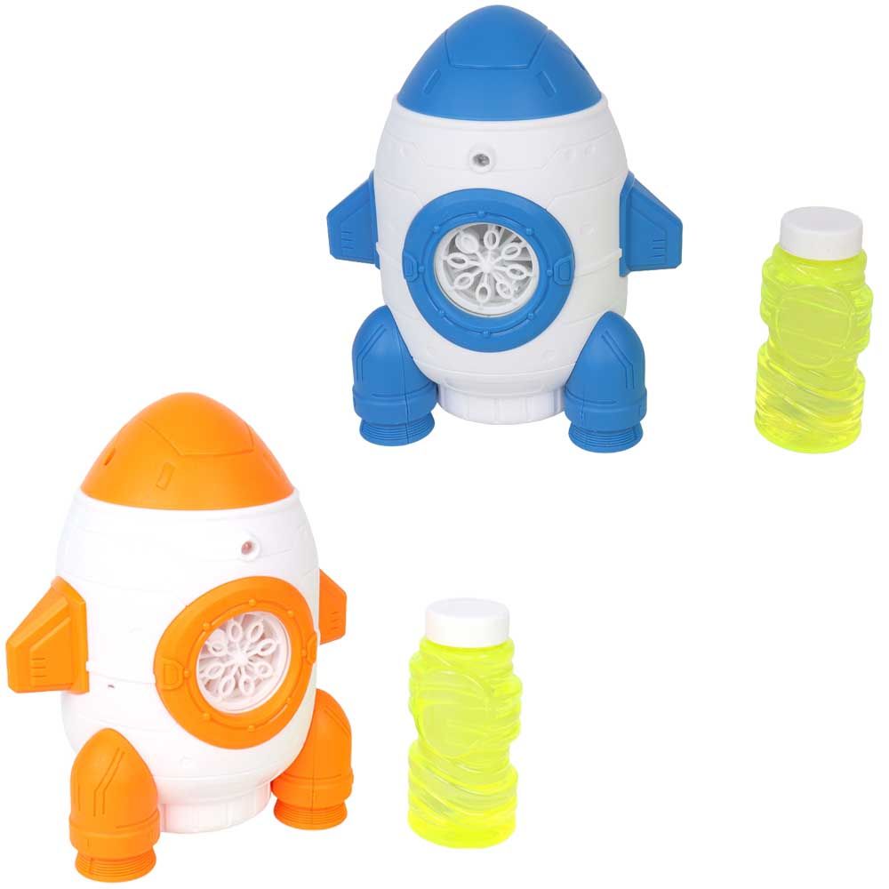 Galaxy Bubbles - Rocket Bubble Machine With 118ml Bubble Solution 1pc - Color May Vary