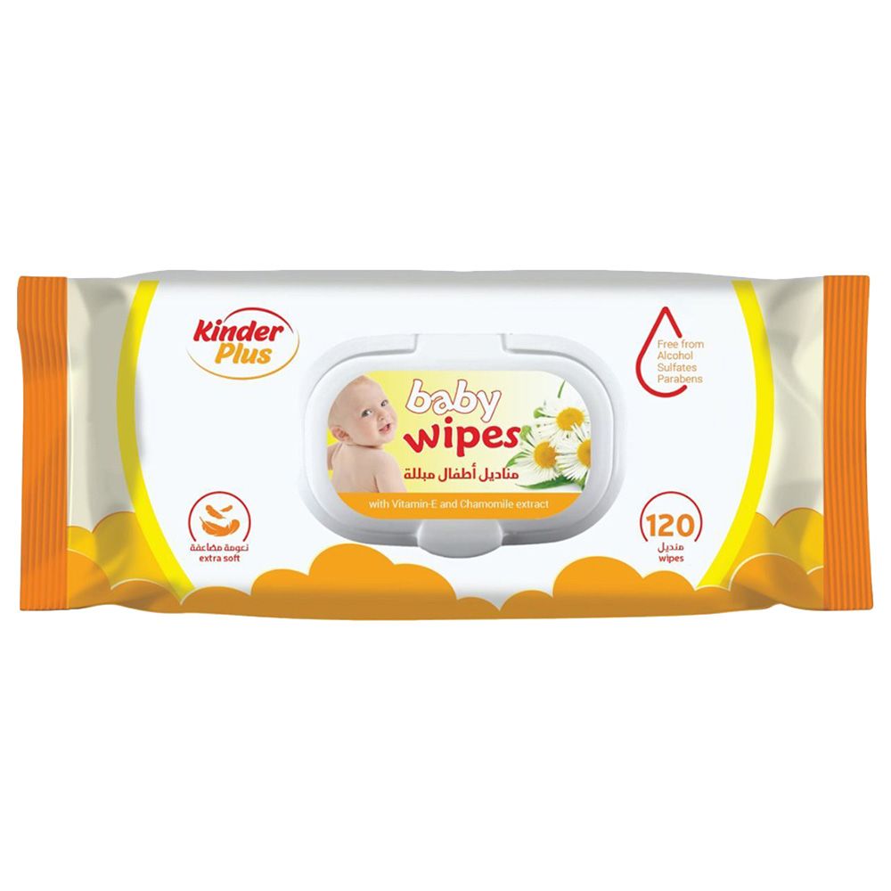 Kinder Plus - Chamomile Extract Baby Wipes - Pack of 120