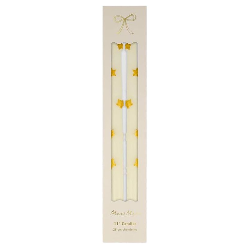 Meri Meri - Gold Star Taper Candle - 2pcs