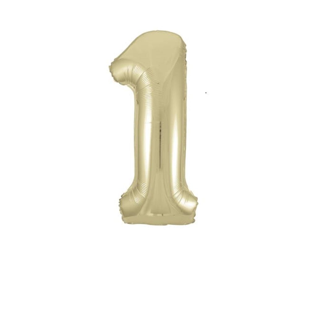 Unique - Number 1 Foil Balloon - Gold - 34-Inch