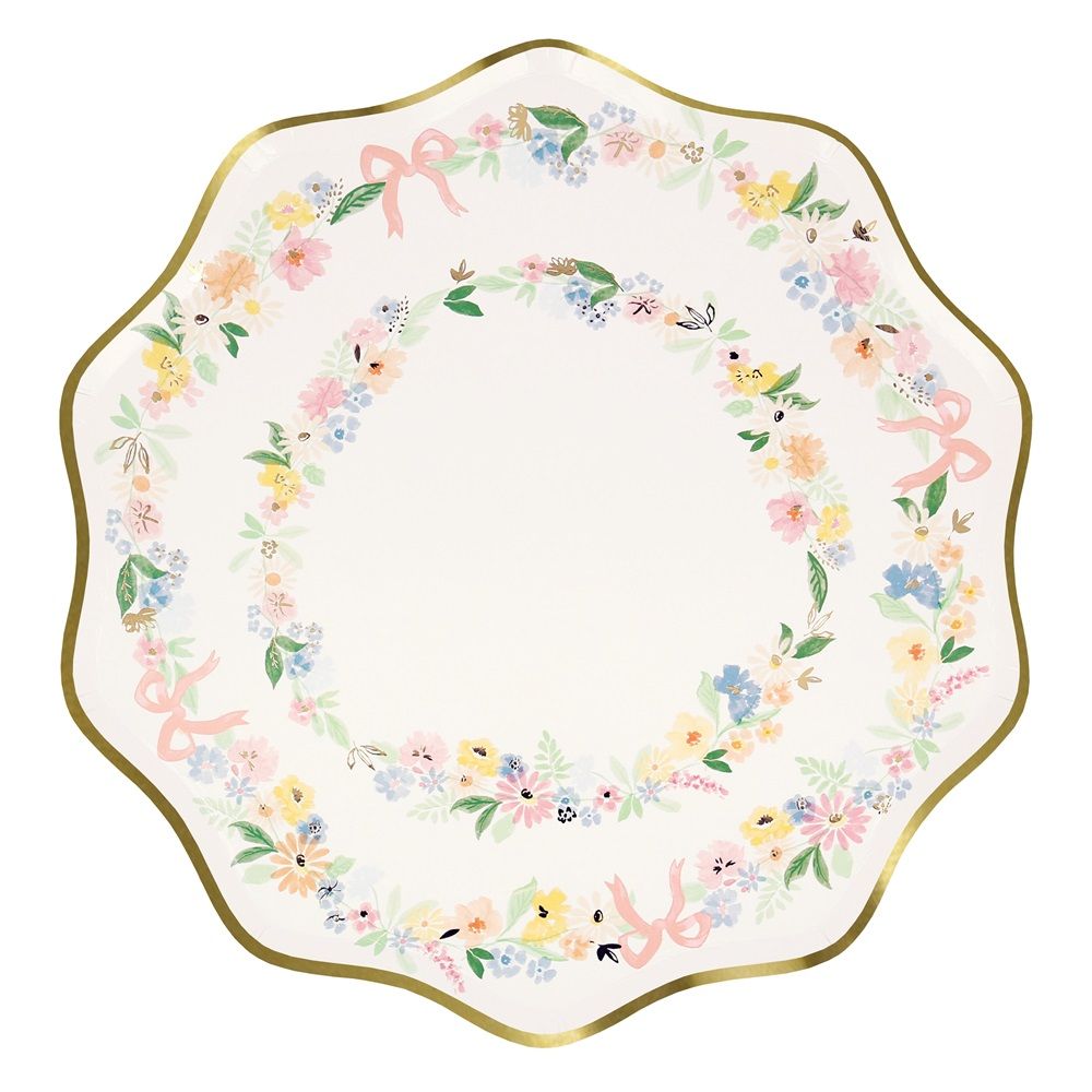 Meri Meri - Elegant Floral Dinner Plates