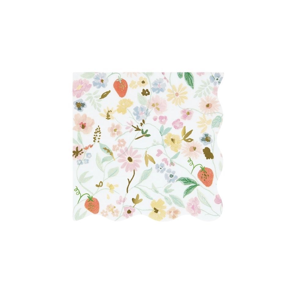 Meri Meri - Elegant Floral Napkins - Small - Pack Of 16