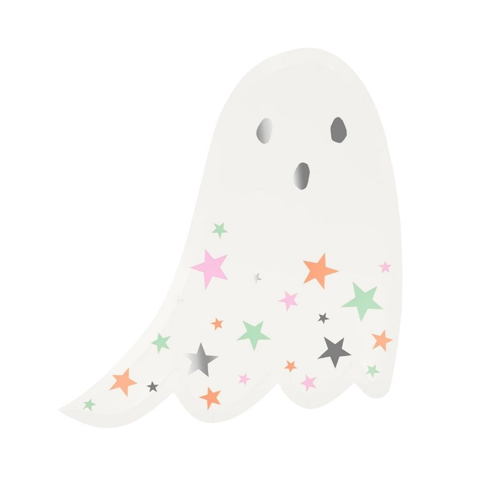 Meri Meri - Ghost With Stars Plates Pack Of 8