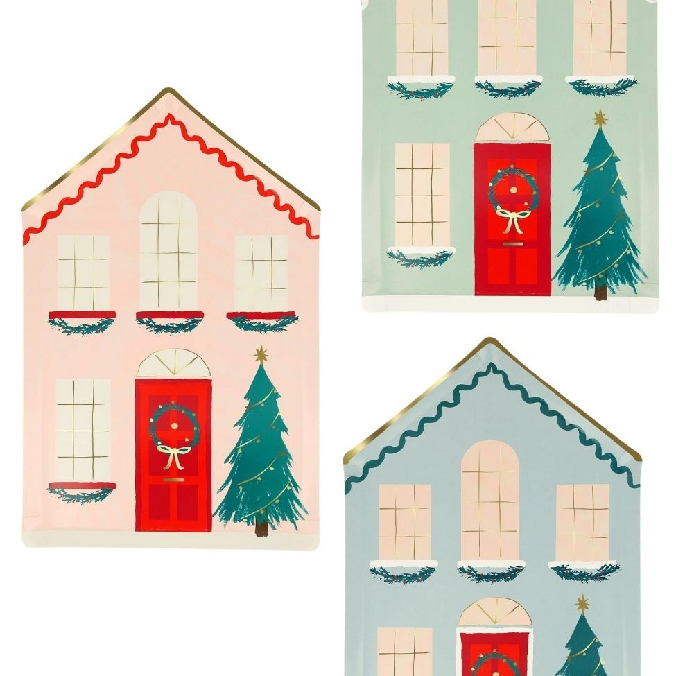 Meri Meri - Festive House Plates Pack Of 8