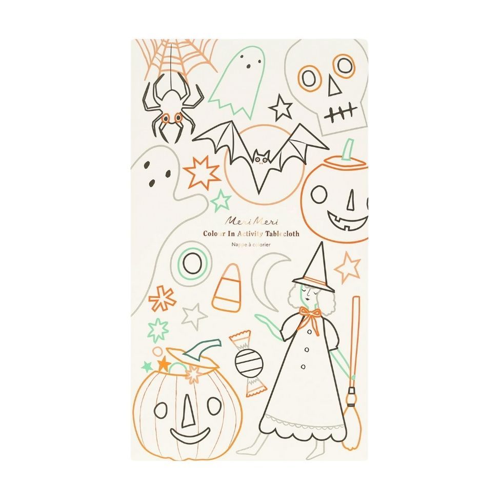 Meri Meri - Halloween Colour In Activity Tablecloth