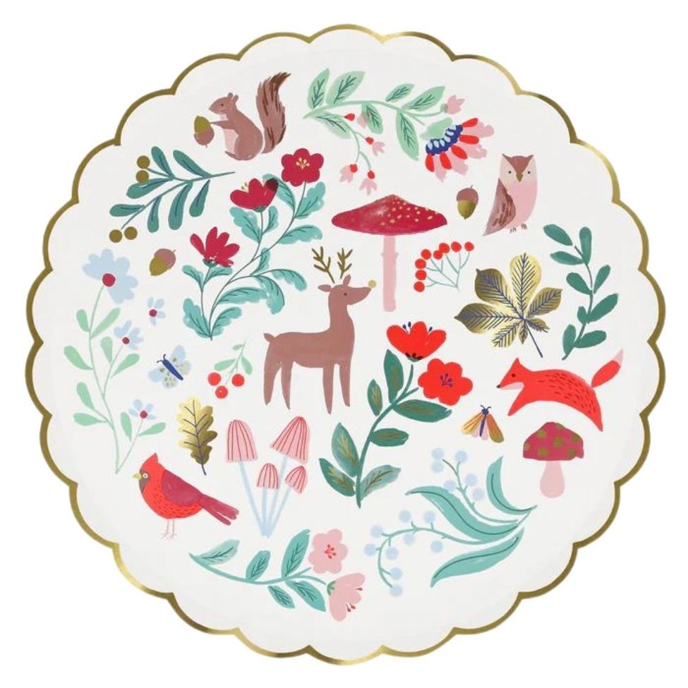 Meri Meri - Winter Woodland Dinner Plates Pack Of 8