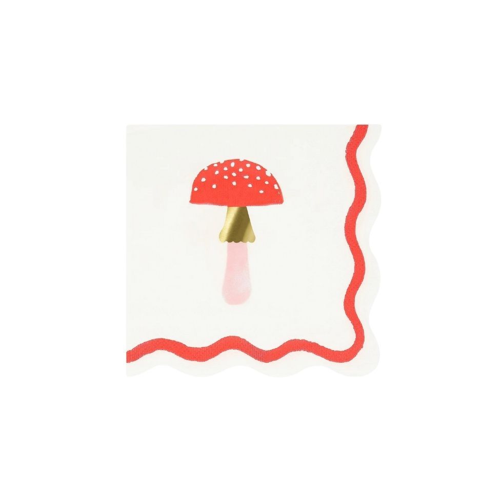 Meri Meri - Merry Mushrooms Napkins - Small - Pack Of 16