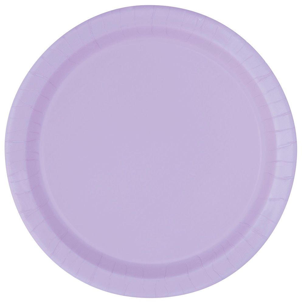 Unique - Party Paper Plates - Lavender - 23 cm - Pack of 16