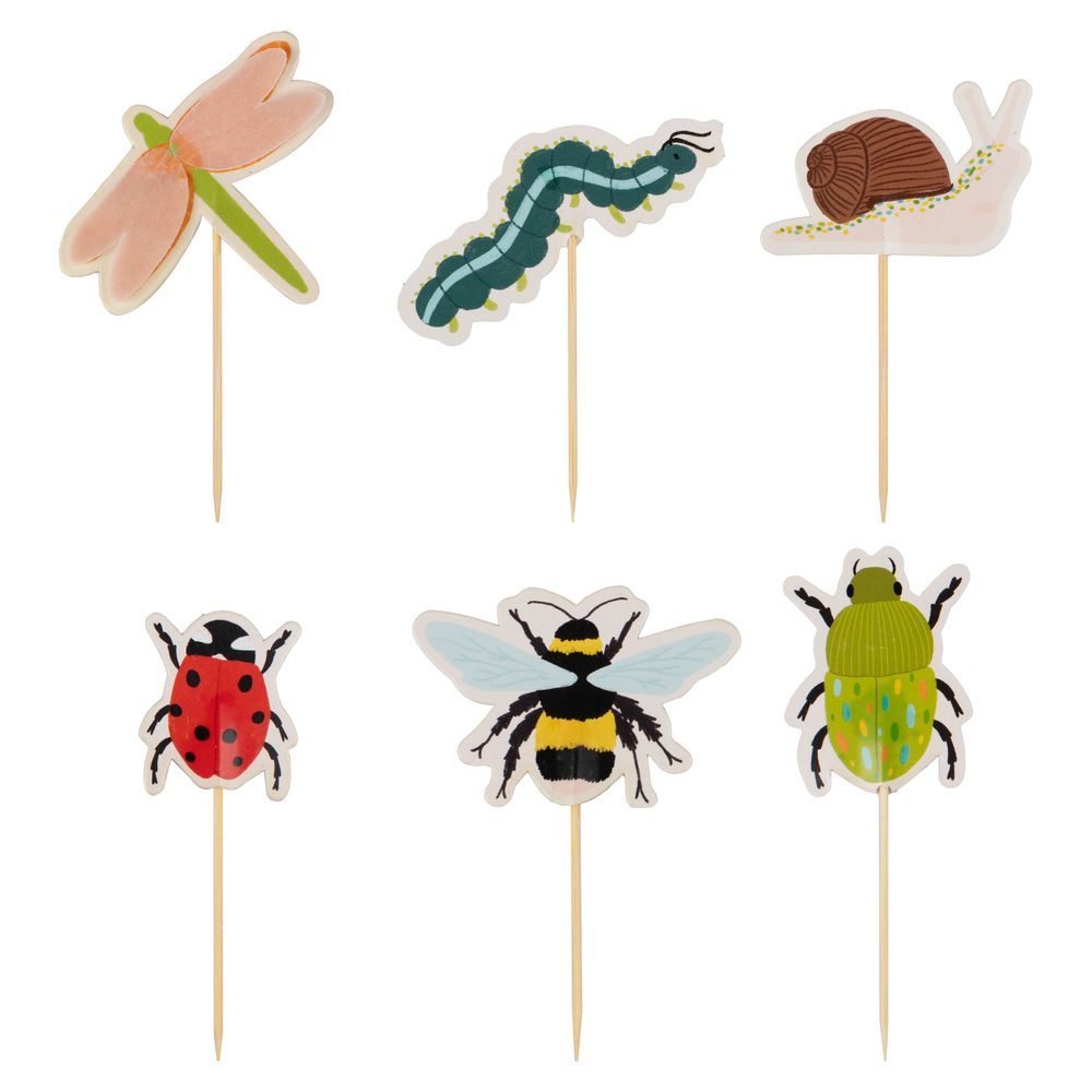 Ginger Ray - Bug Party Cupcake Toppers