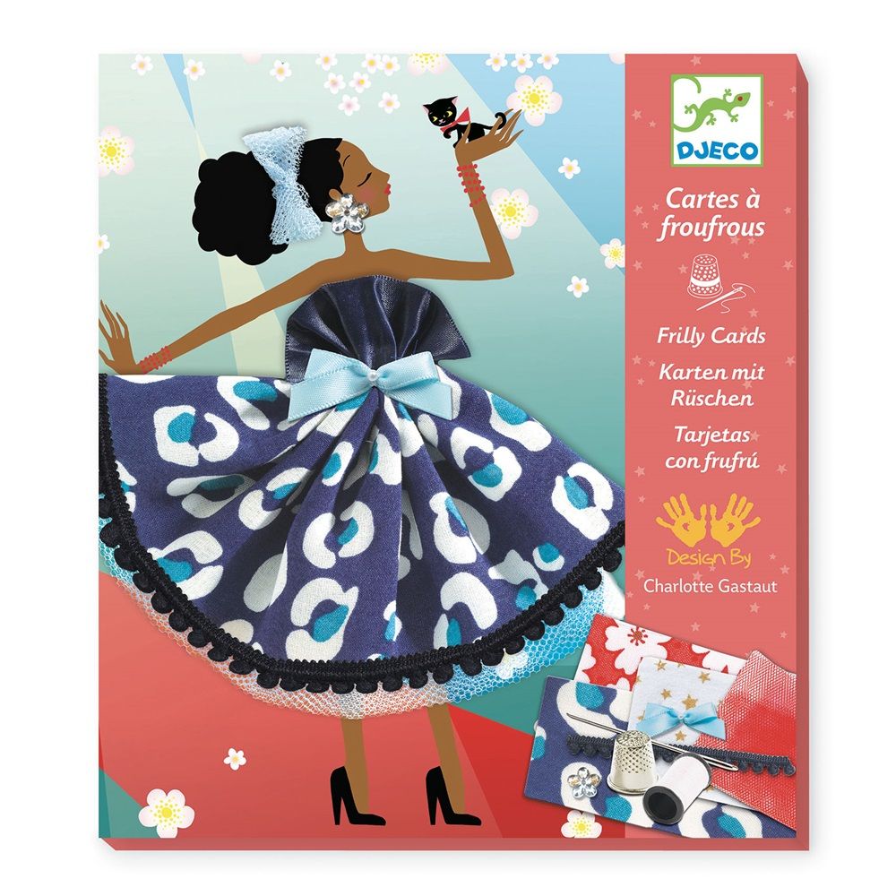 Djeco - Frilly Cards Sewing Craft Kit - So Paris