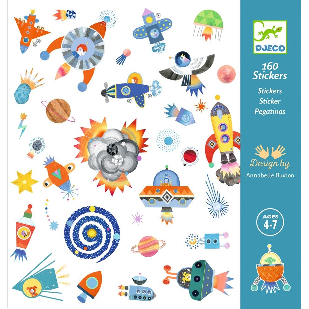 Djeco - Interstellar Stickers Kit - 160pcs