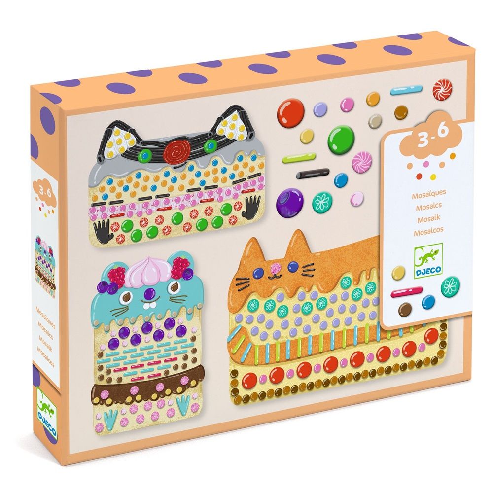 Djeco - Mosaic Cakes And Sweets Craft Kit