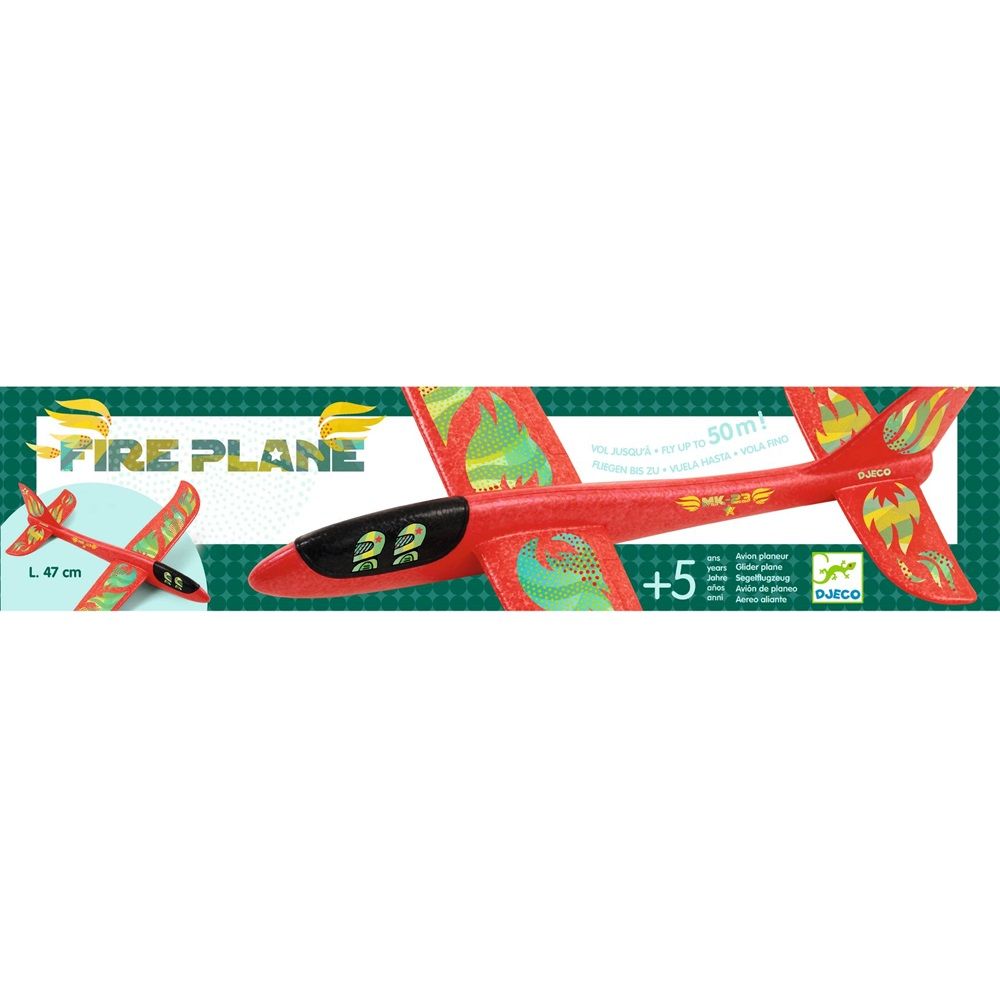 Djeco - Fire Glider Plane Play Vehicle