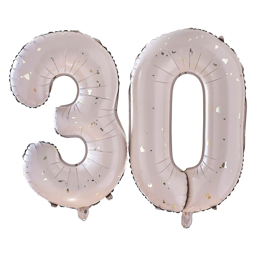 Ginger Ray - Gold Speckle 30th Birthday Balloons