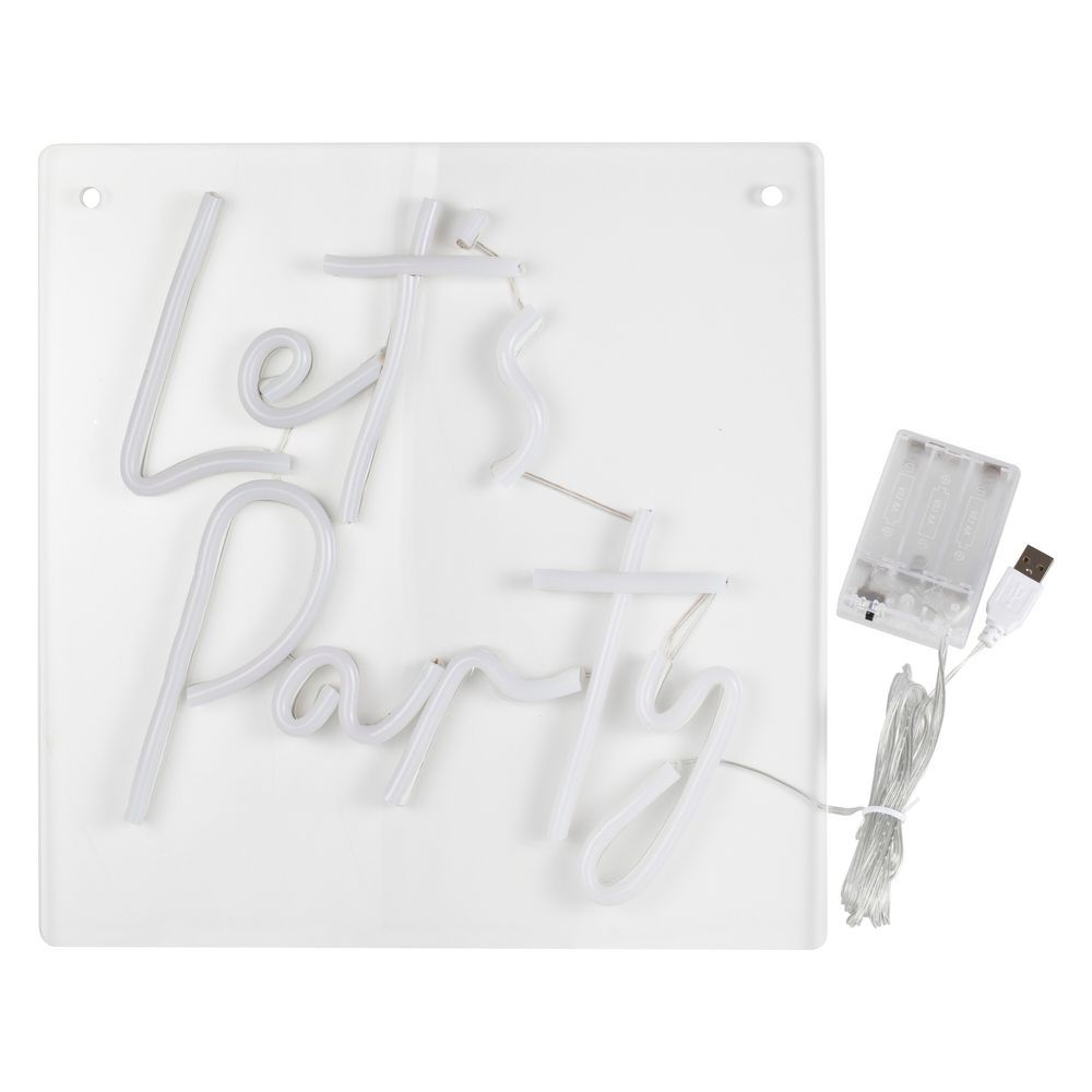 Ginger Ray - Let's Party Neon Light - White