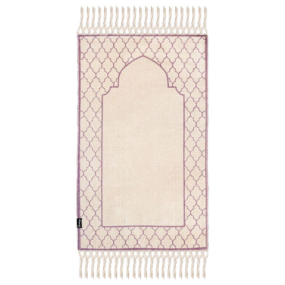 Khamsa - Classic Adult Muslim Prayer Mat - Mauv - 65x110cm