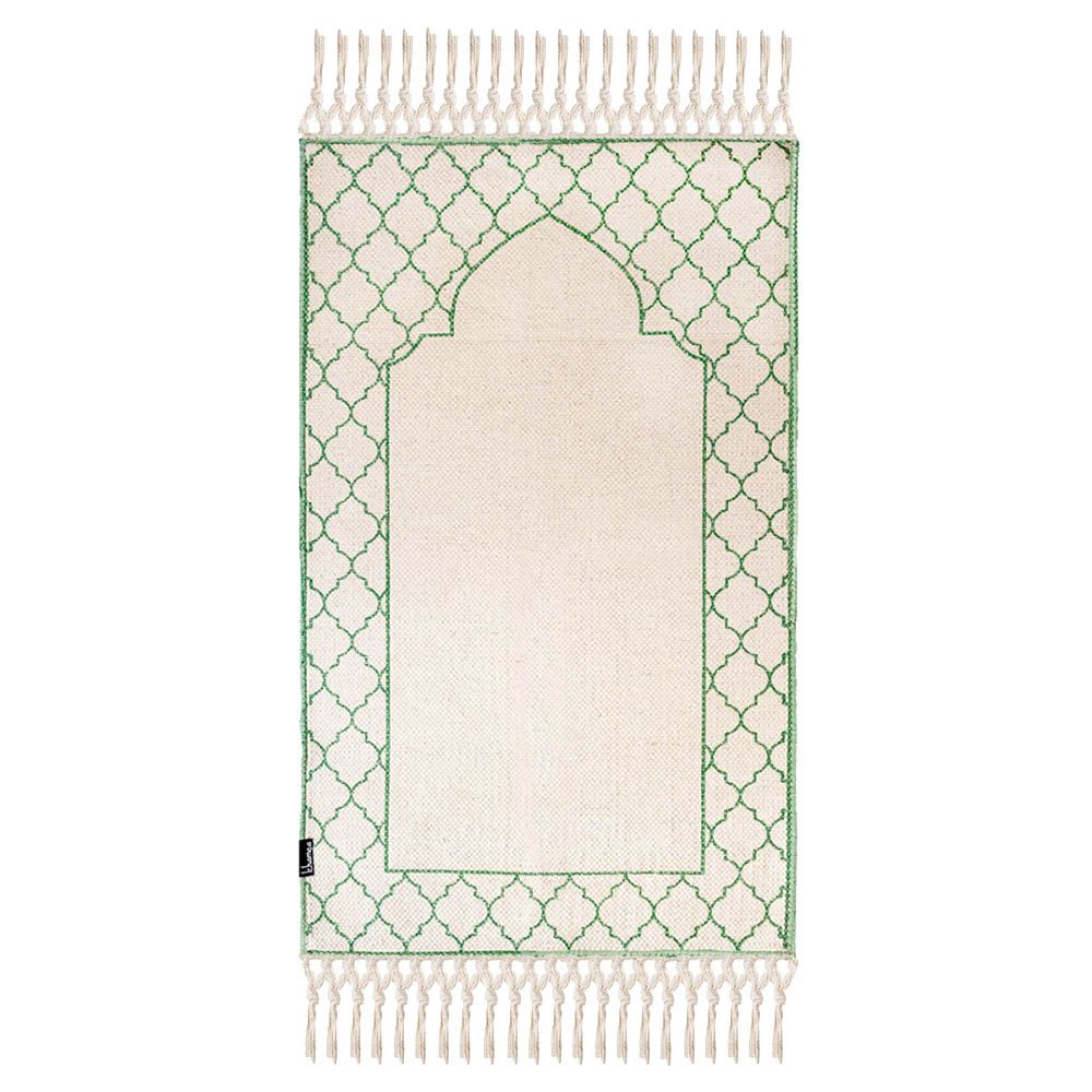 Khamsa - Arabic Style Akhdar Prayer Mat For Children 100% Cotton - Green