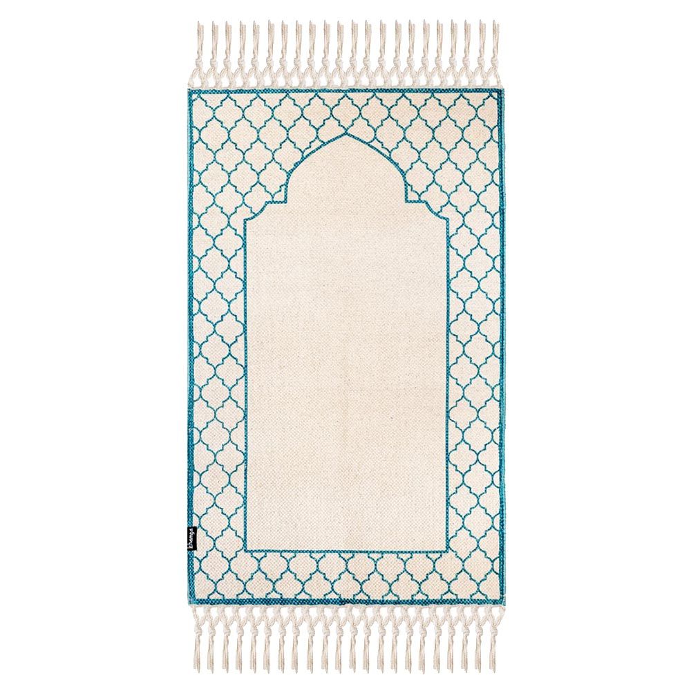 Khamsa - azraq Prayer Mat with Added Foam Padding for adult - blue