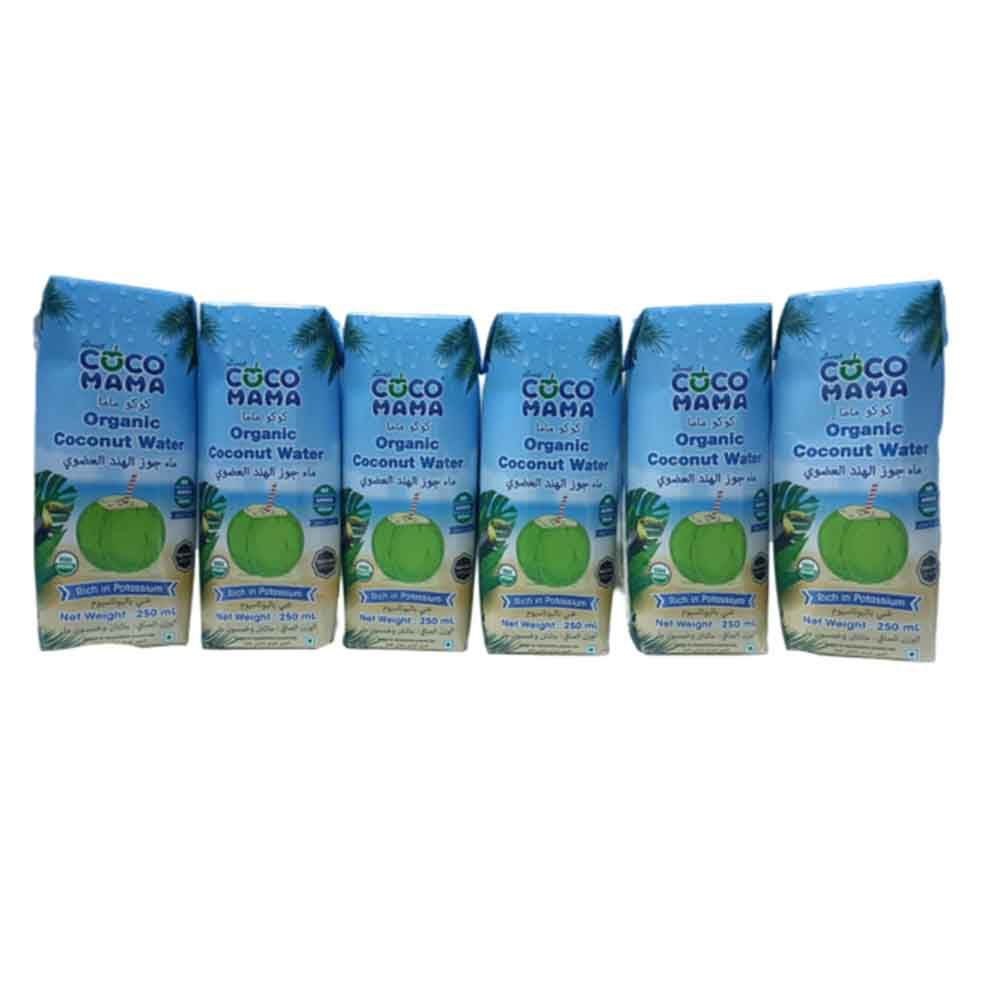 Coco Mama - Organic Coconut Water - 250 ml - Pack of 6