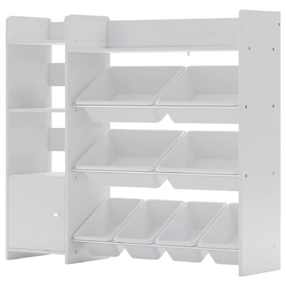 Homesmiths - Kids Bookshelf & Toy Organiser - White