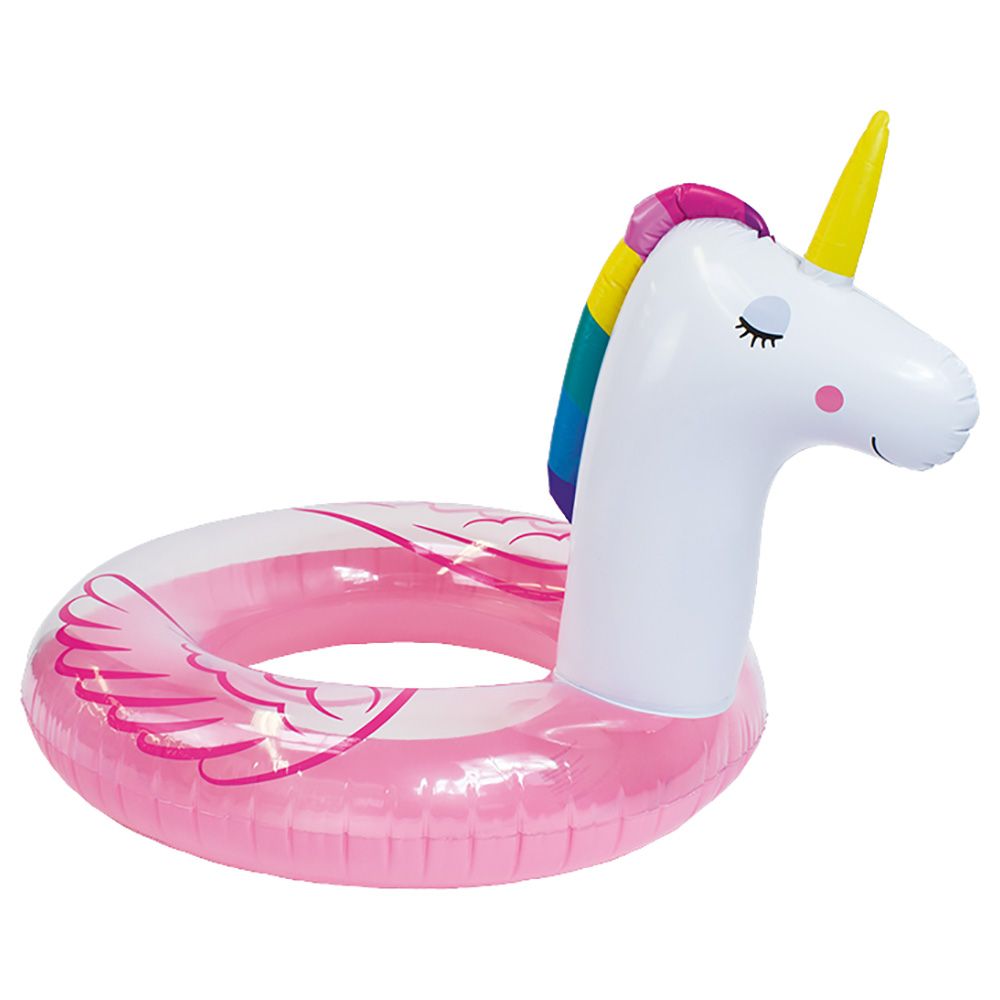 Swim Essentials - Transparent Unicorn Swim Ring - Pink/ White - 104cm