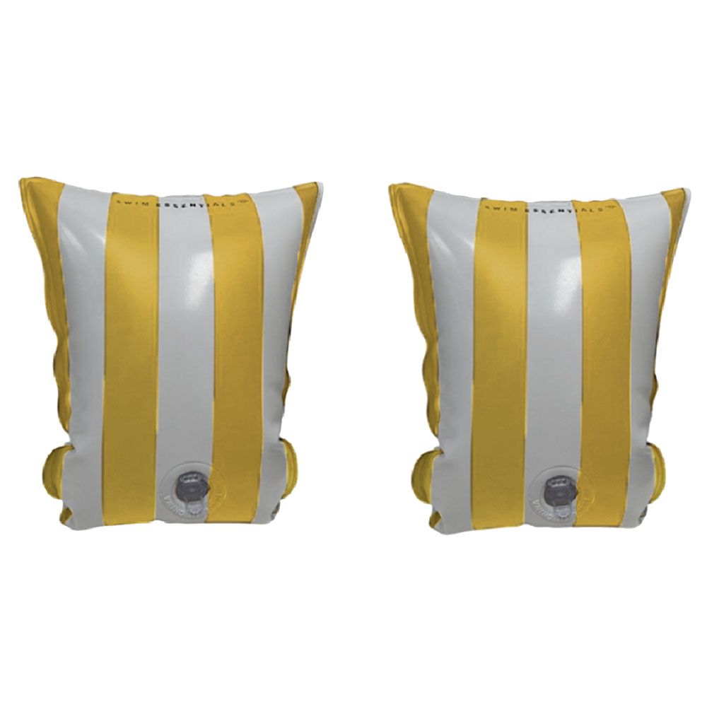 Swim Essentials - Striped Swimming Armbands - Yellow - 14x6x17 cm