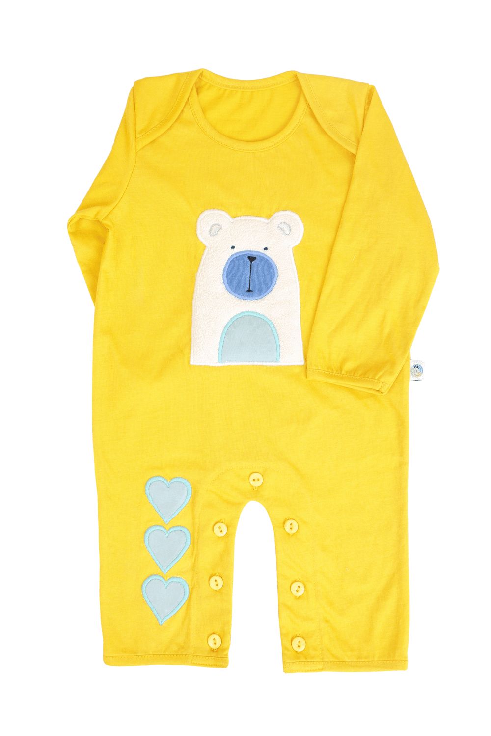 Mi Dulce An'ya - Fluffy Embroidered Teddy Sleepsuit - Yellow